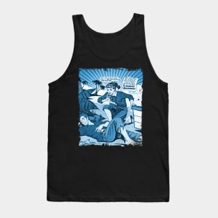 Summer Romance Beachcomber Good Vibe Romantic Comic Design Tank Top